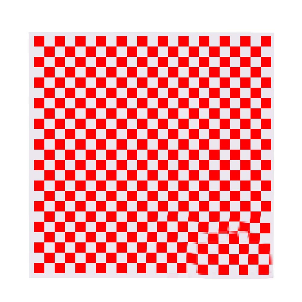Diy Hamburger Grease-Proof Baking Red Plaid Wax Papers - 200 Piece