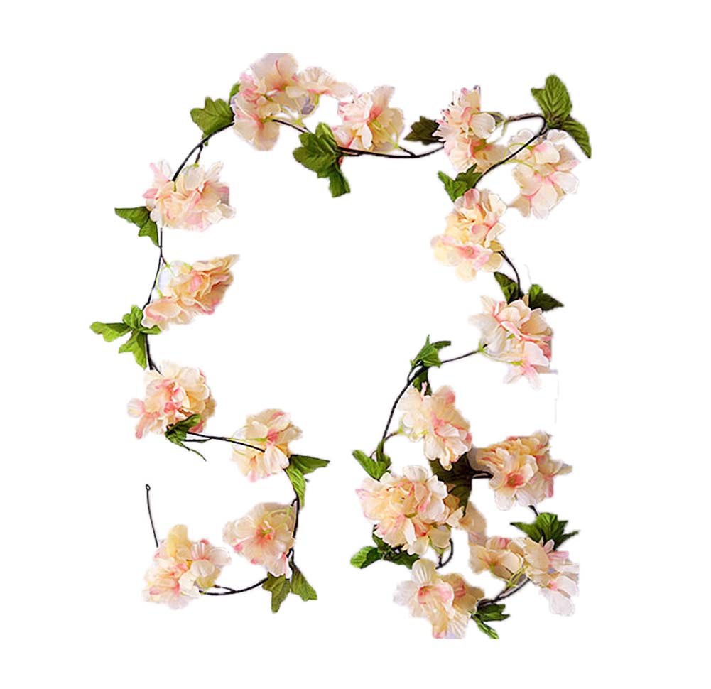Artificial Vines Fake Flowers Sakura Cherry Blossoms Decoration