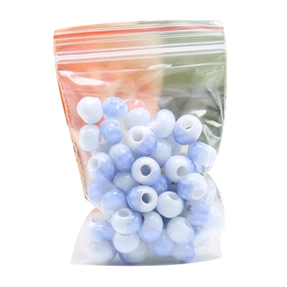 Picture of Panda Superstore PS-TOY166060011-SUE02973 6 mm Ceramic Beads Diy Round Loose Bead for Jewelry Making&#44; Purplish Blue - 100 Piece