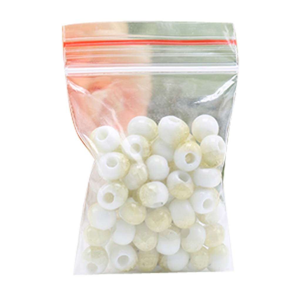 Picture of Panda Superstore PS-TOY166060011-SUE02974 6 mm Ceramic Beads Diy Round Loose Bead for Jewelry Making&#44; Yellow & White- 100 Piece