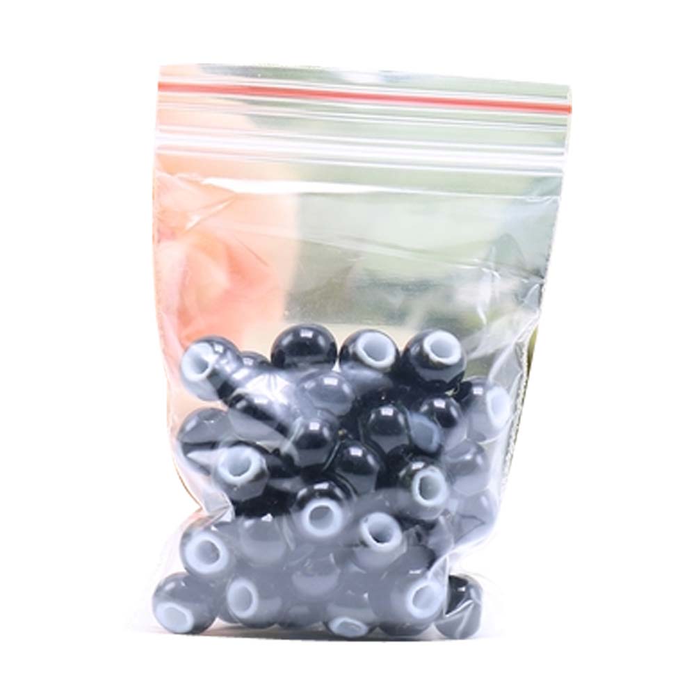 Picture of Panda Superstore PS-TOY166060011-SUE02976 6 mm Ceramic Beads Diy Round Loose Bead for Jewelry Making&#44; Black - 100 Piece