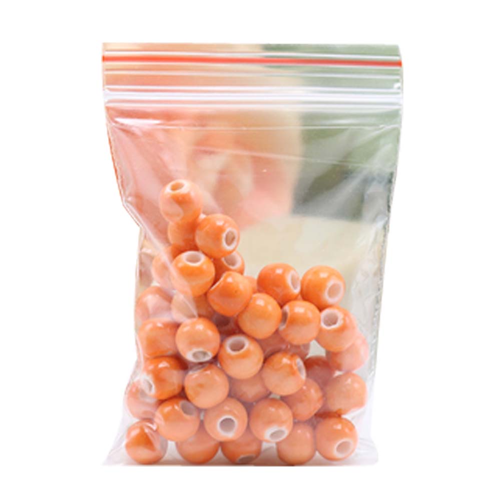 Picture of Panda Superstore PS-TOY166060011-SUE02977 6 mm Ceramic Beads Diy Round Loose Bead for Jewelry Making&#44; Orange - 100 Piece
