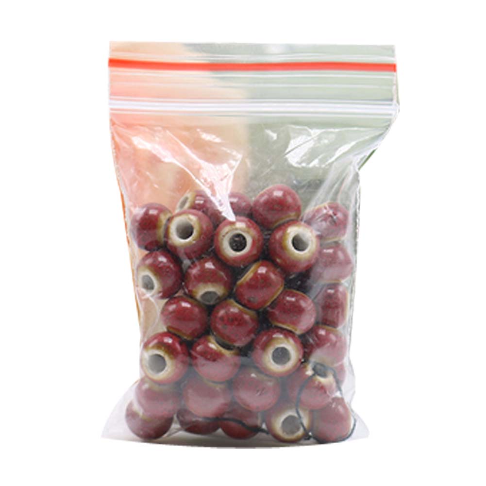 Picture of Panda Superstore PS-TOY166060011-SUE02979 6 mm Ceramic Beads Diy Round Loose Bead for Jewelry Making&#44; Melon Red - 100 Piece