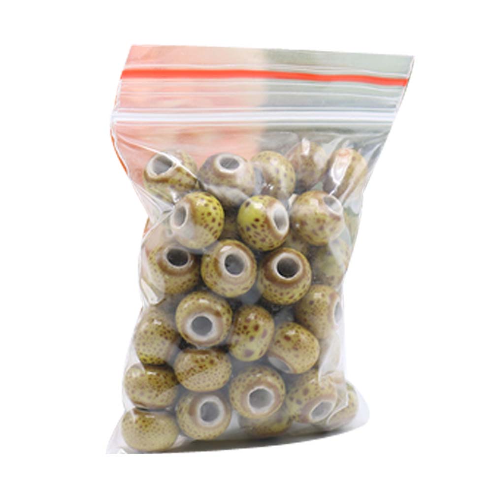 Picture of Panda Superstore PS-TOY166060011-SUE02981 6 mm Ceramic Beads Diy Round Loose Bead for Jewelry Making&#44; Khaki - 100 Piece