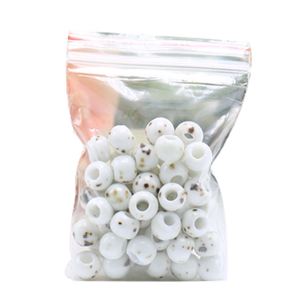 Picture of Panda Superstore PS-TOY166060011-SUE02984 6 mm Ceramic Beads Diy Round Loose Bead for Jewelry Making&#44; White - 100 Piece