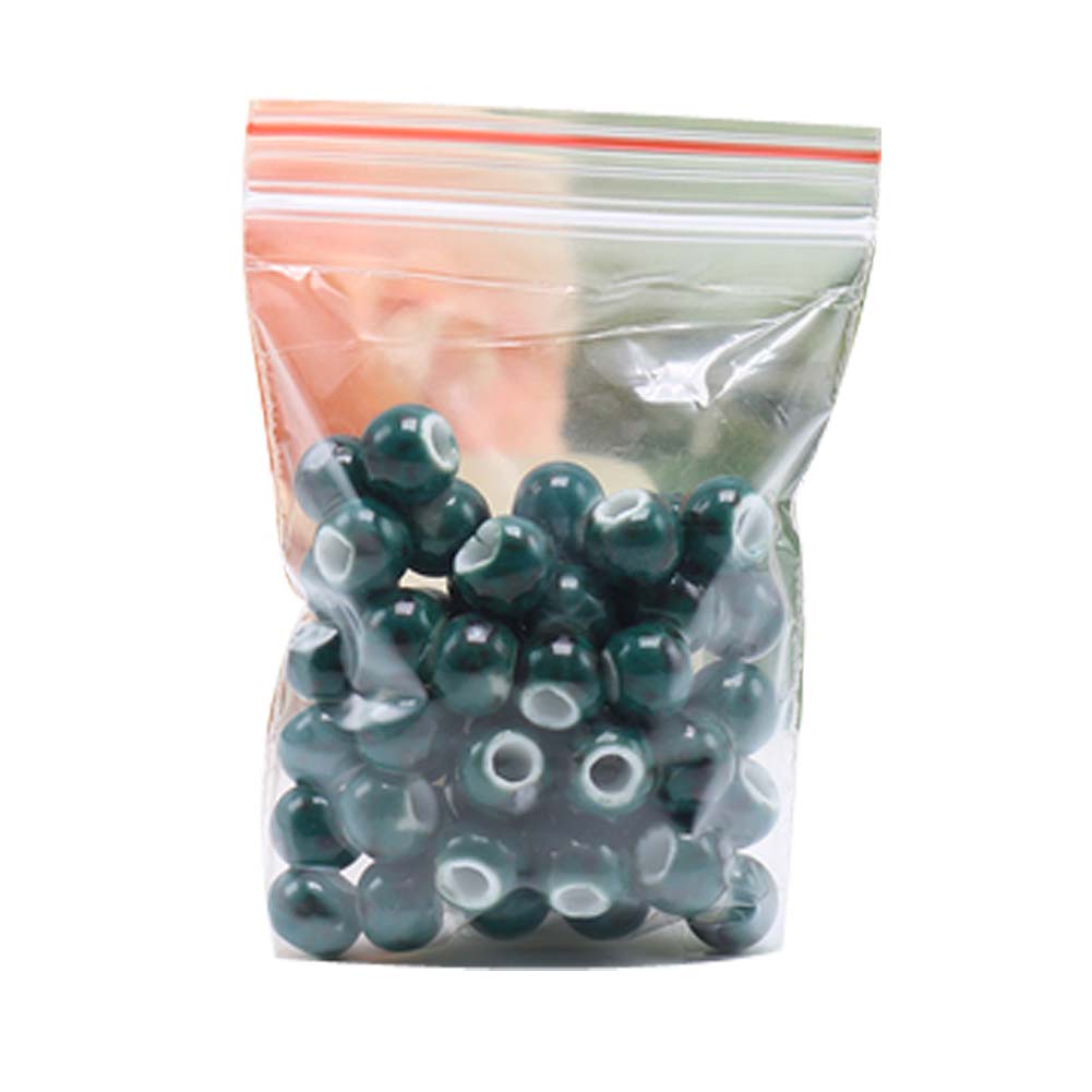 Picture of Panda Superstore PS-TOY166060011-SUE02985 6 mm Ceramic Beads Diy Round Loose Bead for Jewelry Making&#44; Dark Green - 100 Piece
