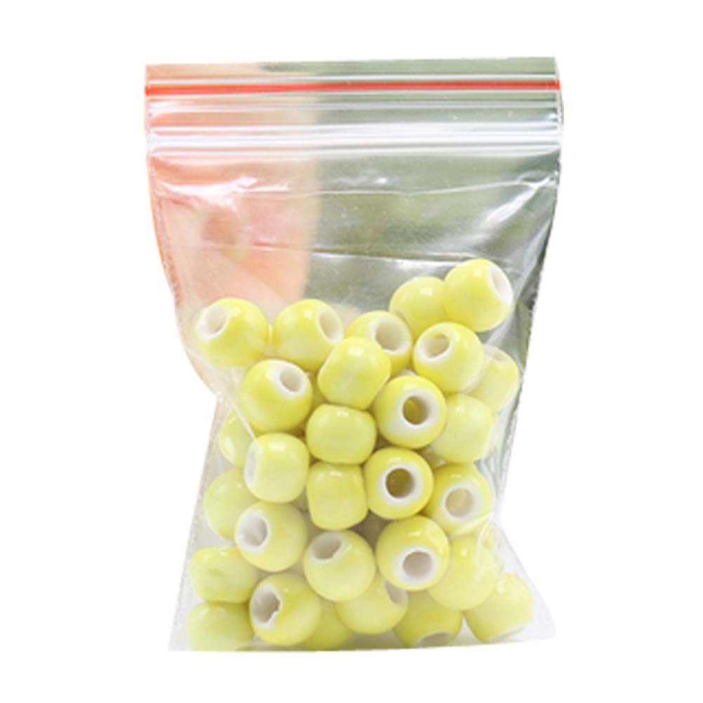Picture of Panda Superstore PS-TOY166060011-SUE02986 6 mm Ceramic Beads Diy Round Loose Bead for Jewelry Making&#44; Light Yellow - 100 Piece