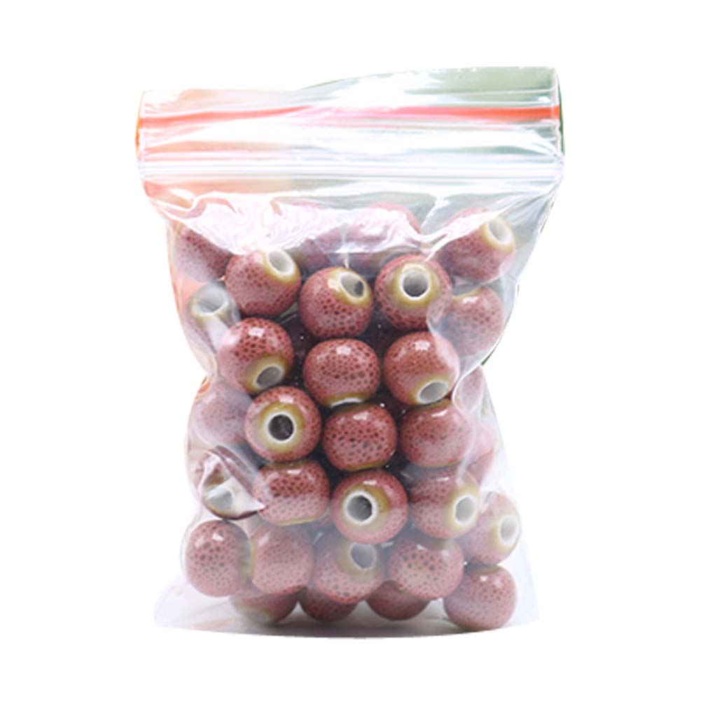 Picture of Panda Superstore PS-TOY166060011-SUE03001 6 mm Ceramic Beads Diy Round Loose Bead for Jewelry Making &#44; Pink - 100 Piece