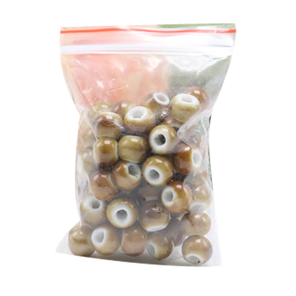 Picture of Panda Superstore PS-TOY166060011-SUE03003 6 mm Ceramic Beads Diy Necklace Bracelet Round Loose Bead for Jewelry Making&#44; Brown - 100 Piece