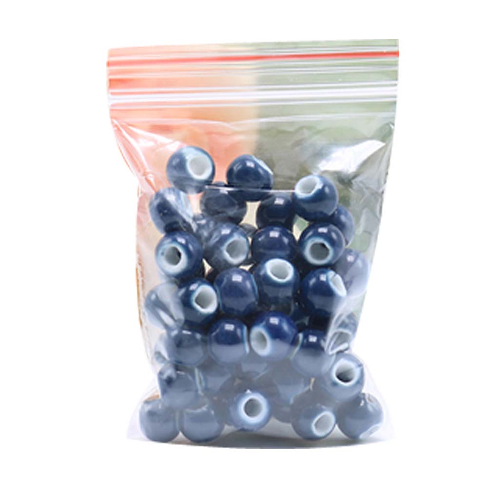 Picture of Panda Superstore PS-TOY166060011-SUE03004 6 mm Ceramic Beads Diy Necklace Bracelet Round Loose Bead for Jewelry Making&#44; Navy - 100 Piece