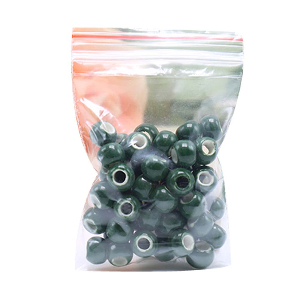 Picture of Panda Superstore PS-TOY166060011-SUE03006 6 mm Ceramic Beads Diy Necklace Bracelet Round Loose Bead for Jewelry Making&#44; Dark Green - 100 Piece