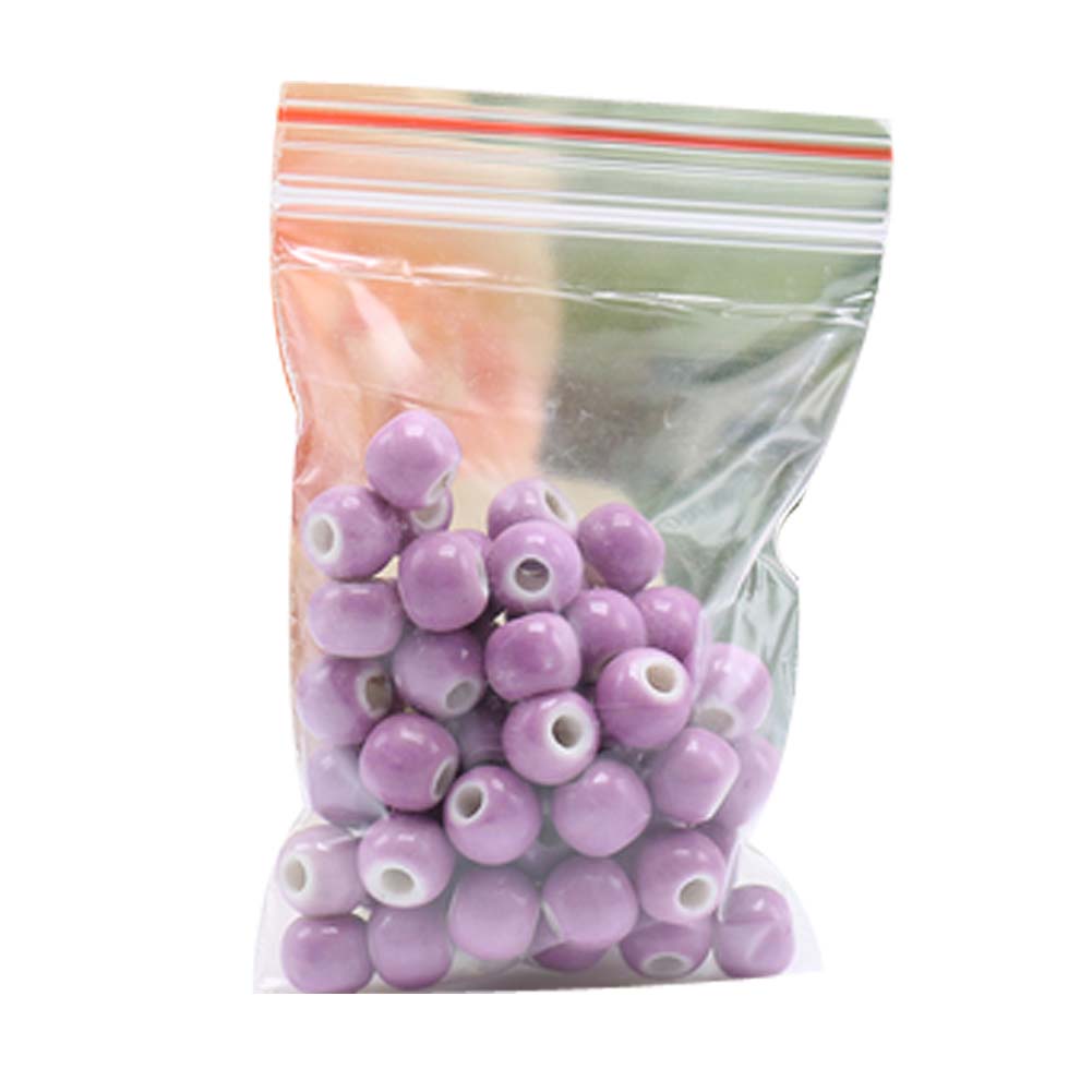 Picture of Panda Superstore PS-TOY166060011-SUE03008 6 mm Ceramic Beads Diy Necklace Bracelet Round Loose Bead for Jewelry Making&#44; Lilac - 100 Piece