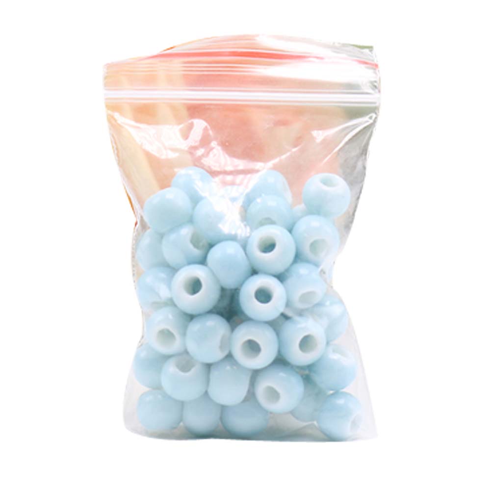 Picture of Panda Superstore PS-TOY166060011-SUE03011 6 mm Ceramic Beads Diy Necklace Bracelet Round Loose Bead for Jewelry Making&#44; Light Blue - 100 Piece