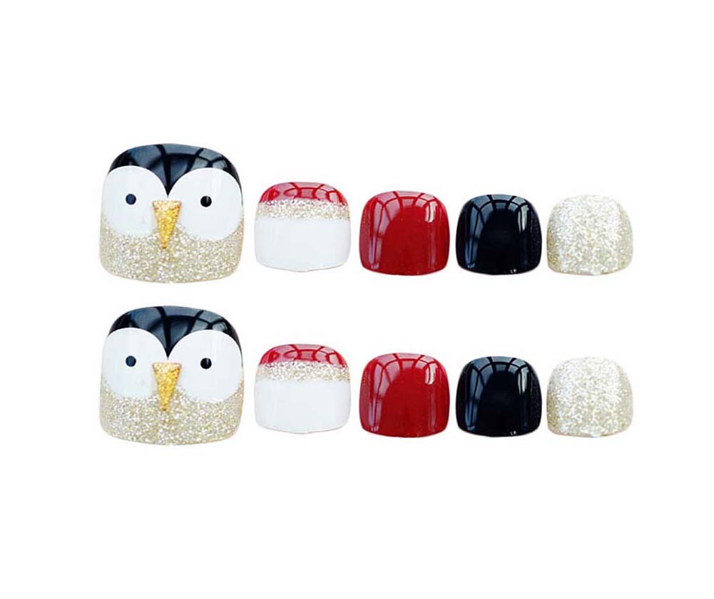 Picture of Panda Superstore PL-BEA13106071-KELLY00976-RP Feets False Nails Artificial Full Nail Stickers Decorated Fake Nails Nail Art Tips for Toes - No.4 Fake Nails - 24 Piece