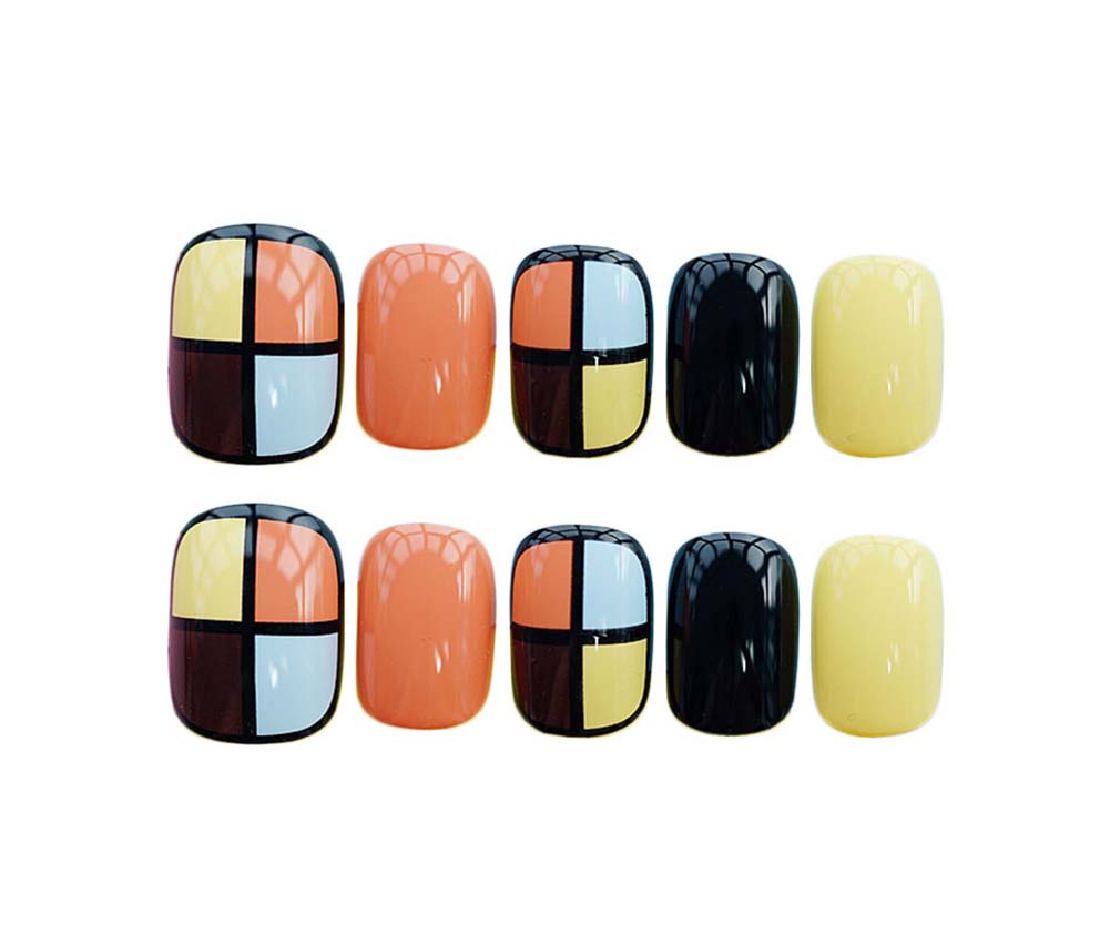 Picture of Panda Superstore PL-BEA13106071-KELLY00970-RP False Nails Artificial Full Nail Stickers Decorated Fake Nails Nail Art Tips - No.9 Fake Nails - 24 Piece