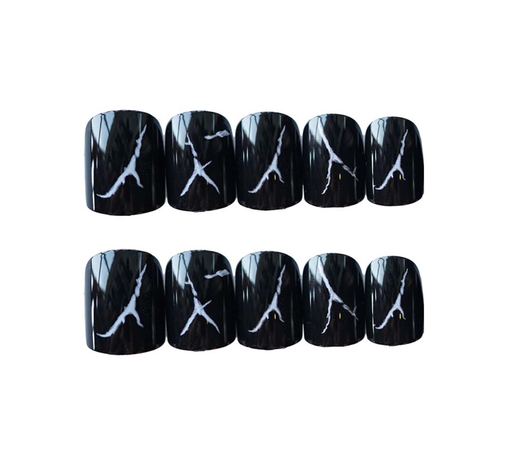 Picture of Panda Superstore PL-BEA13106071-KELLY00966-RP False Nails Artificial Full Nail Stickers Decorated Fake Nails Nail Art Tips - No.6 Fake Nails - 24 Piece