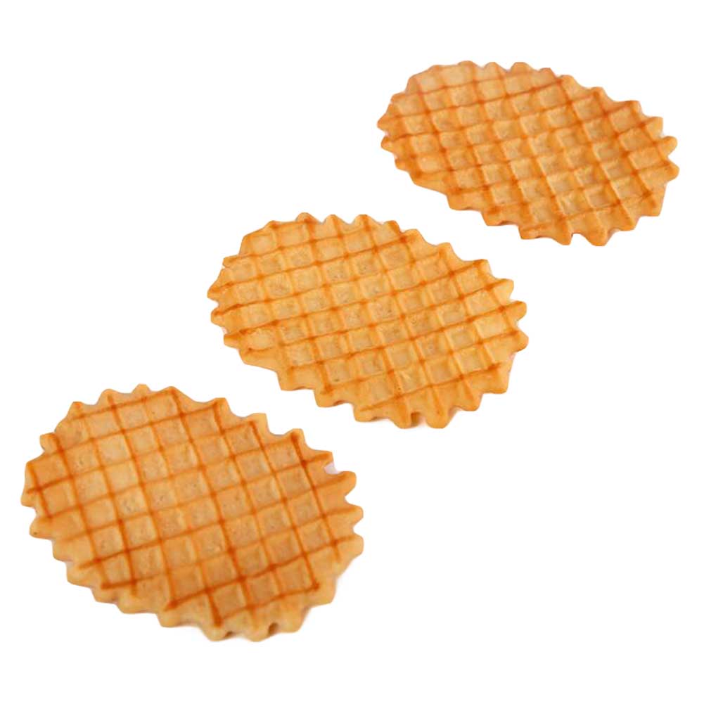 Picture of Panda Superstore PL-HOM10844426011-DORIS00032 Waffle Artificial Cookie Fake Biscuits Food Display Props Party Decor - 3 Pieces