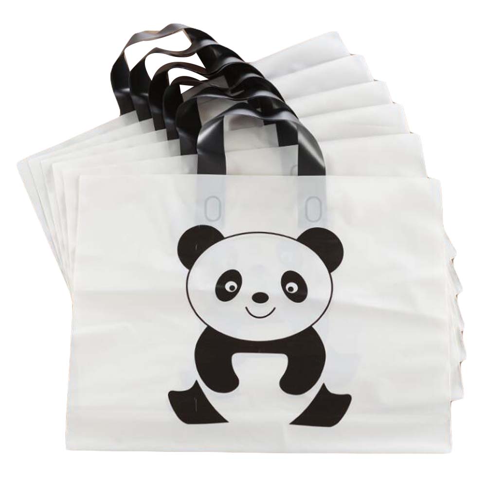 Picture of Panda Superstore PL-HOM1252210011-DORIS00058 Panda Plastic Boutique Merchandise Tote Bags Gift Bags Shopping Bags - 50 Pieces