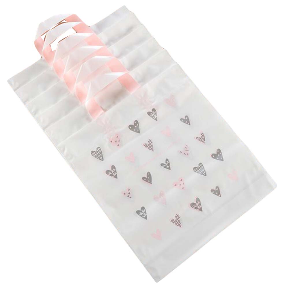 Picture of Panda Superstore PL-HOM1252210011-DORIS00061 Hearts Plastic Gift Bag Boutique Bags with Handles Shopping Bags - 50 Pieces