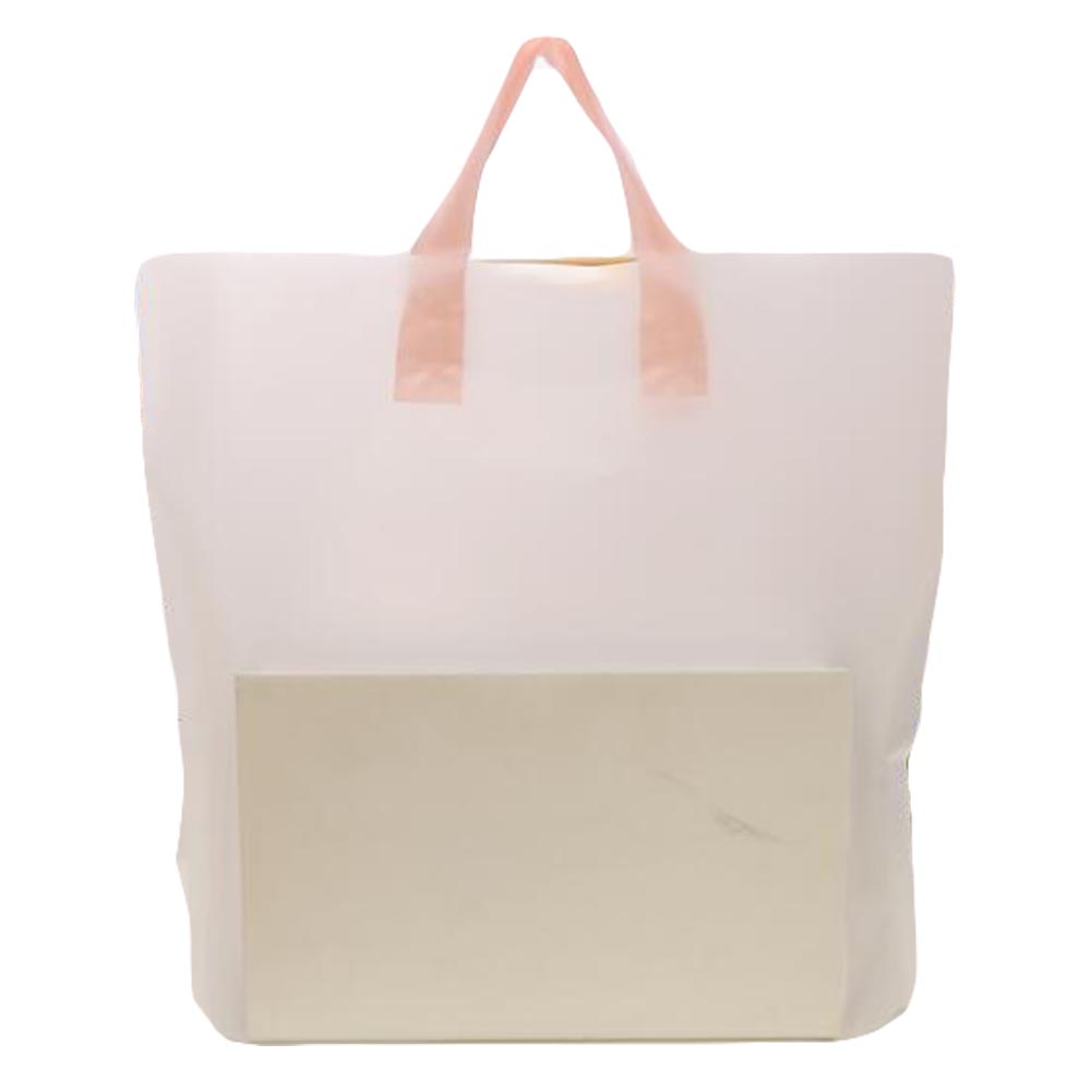 Picture of Panda Superstore PL-HOM1252210011-DORIS00080 Transparent Plastic Boutique Retail Tote Shopping Bags - 50 Pieces