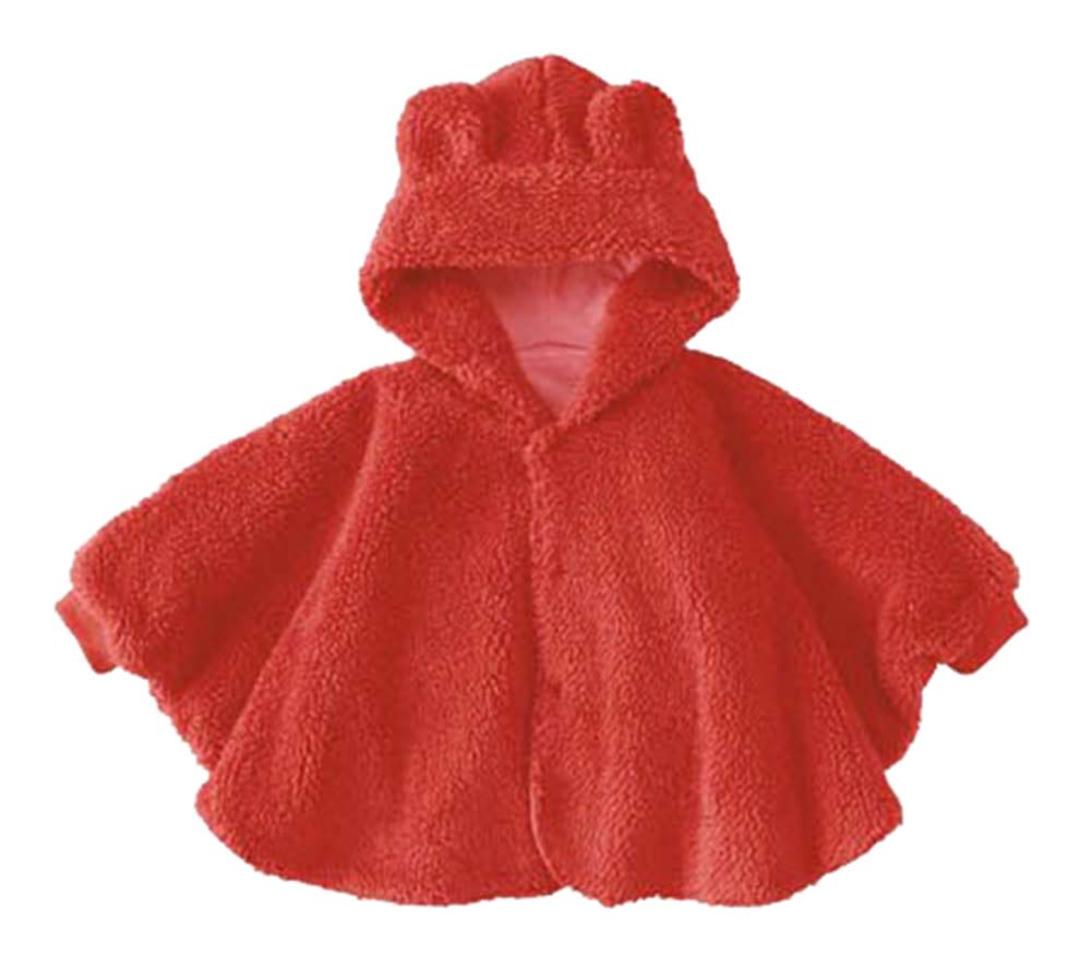 Picture of Panda Superstore PS-BAB302868011-SUE00300 Baby Clothing Shawl Thick Blankets - Bear Cloak&#44; Red