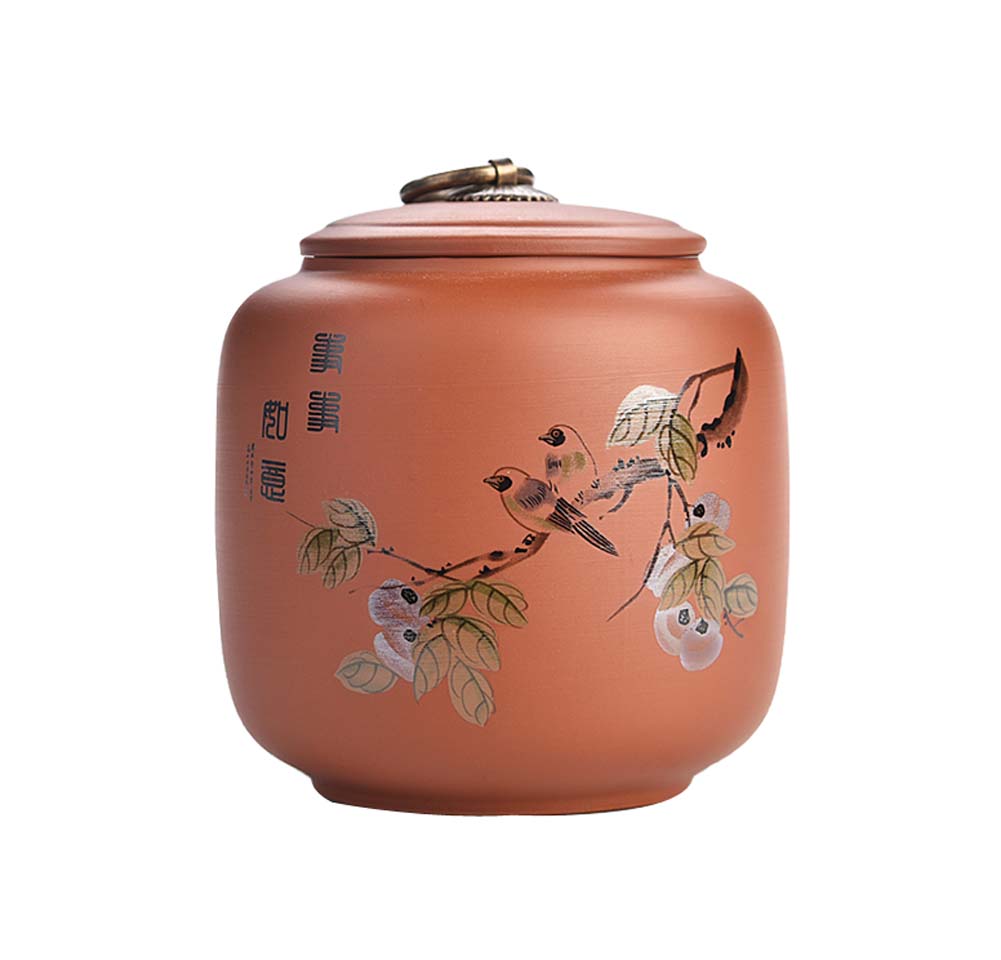 Picture of Panda Superstore KS-HOM3744111-ALAN00535 Purple Clay Tea Storage Container Tins Jar with Airtight Lid - A