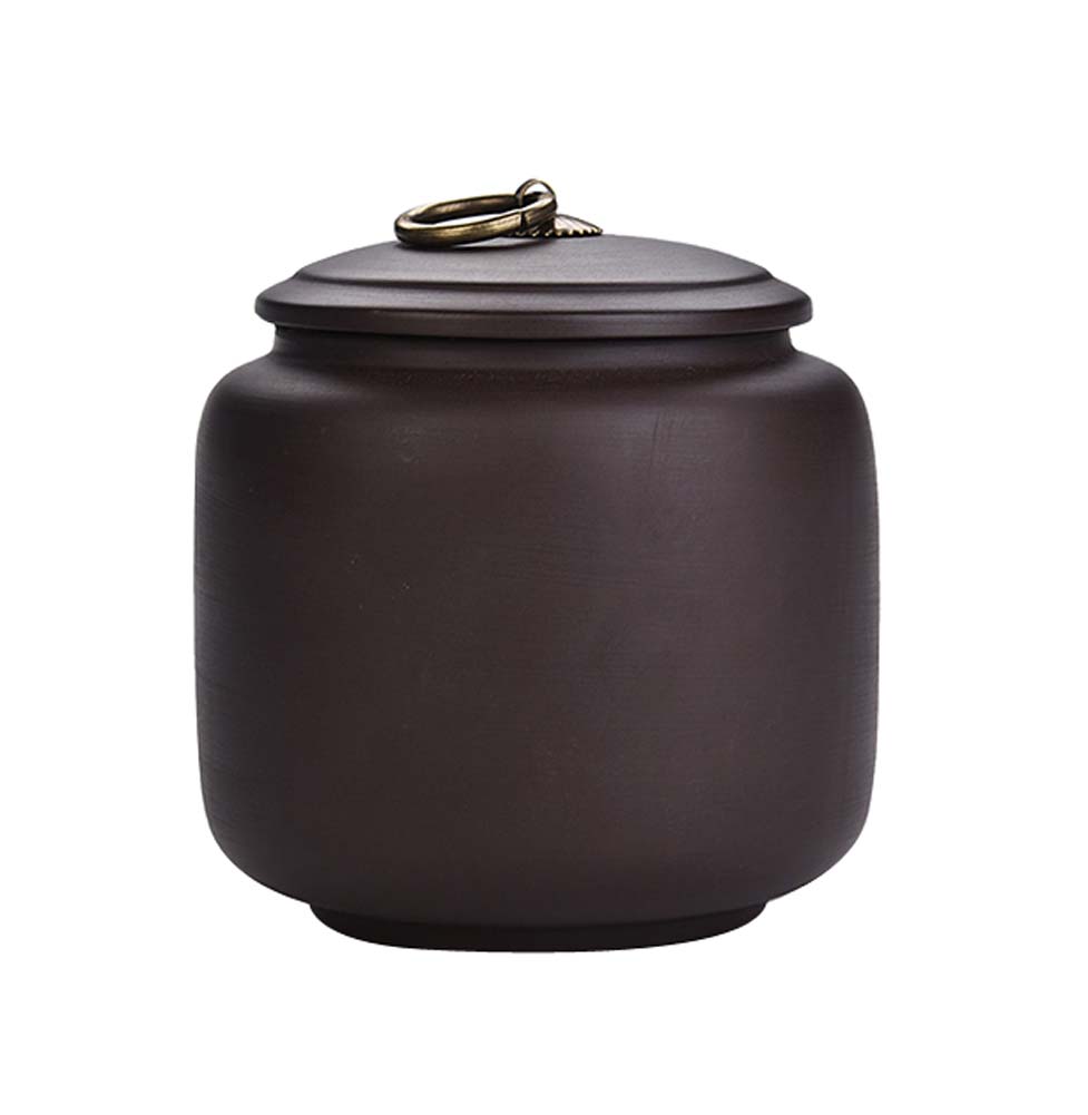 Picture of Panda Superstore KS-HOM3744111-ALAN00541 Purple Clay Food Storage Jar Chinese Style Tea Canister with Airtight Lid - No.004