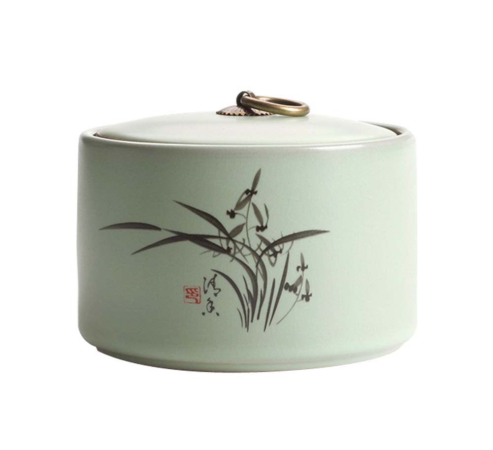 Picture of Panda Superstore KS-HOM3744111-ALAN00543 Modern Kitchen Storage Containers Ceramics Tea Canister Jar - Orchid