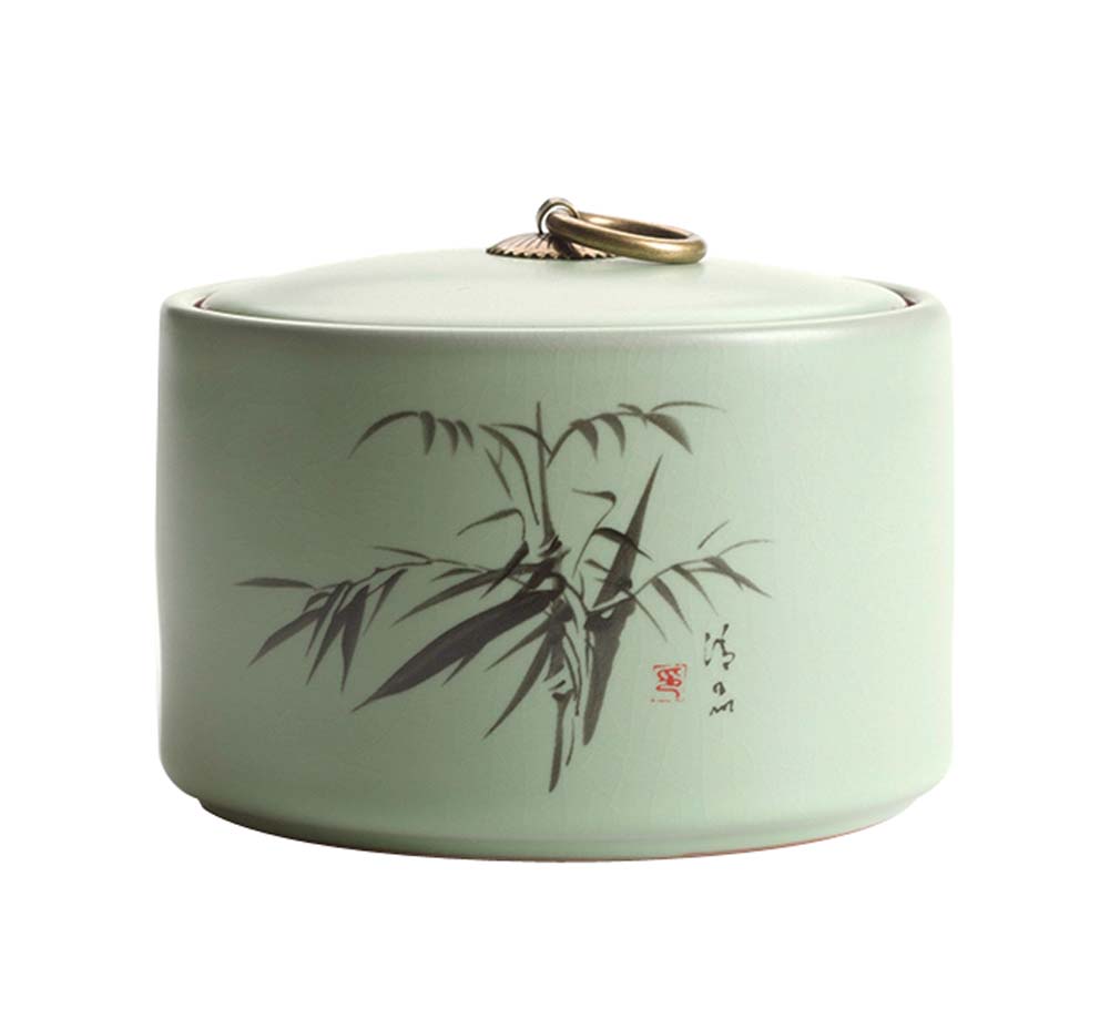 Picture of Panda Superstore KS-HOM3744111-ALAN00544 Modern Kitchen Storage Containers Ceramics Tea Canister Jar - Bamboos