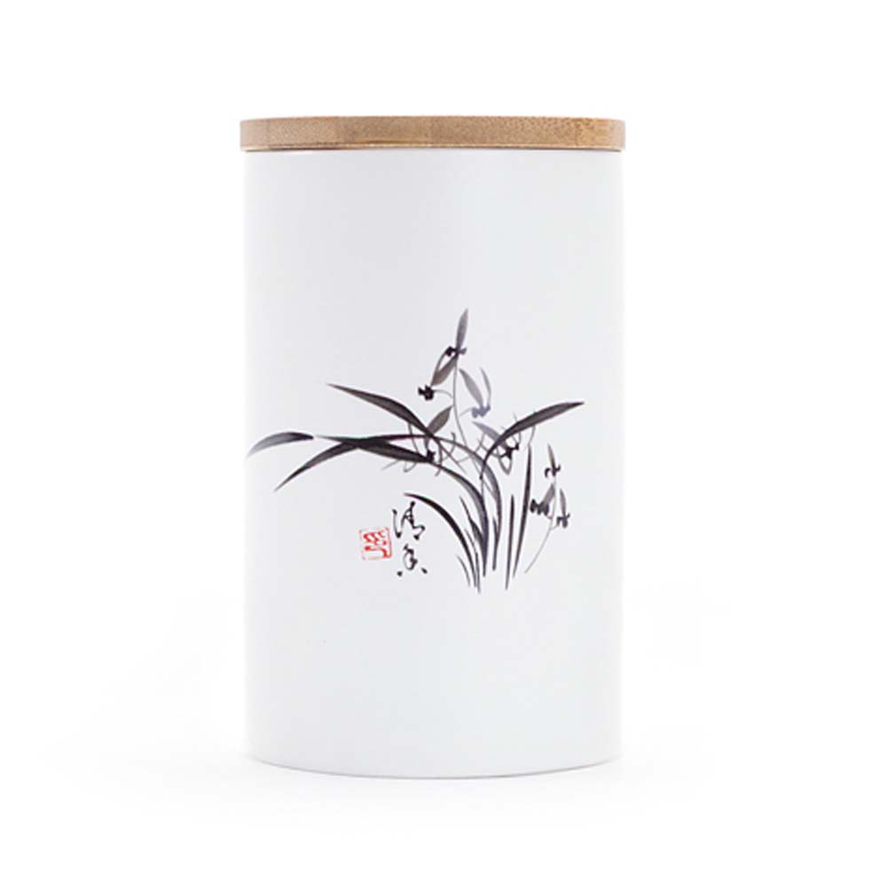 Picture of Panda Superstore KS-HOM3744111-ALAN00554 Ceramic Food Storage Jar Chinese Style Tea Container - Orchid
