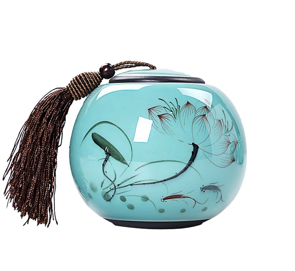 Picture of Panda Superstore KS-HOM3744111-ALAN00559 Hand Painted Design Ceramics Coffee Sugar Tea Canister Storage Jar - 001