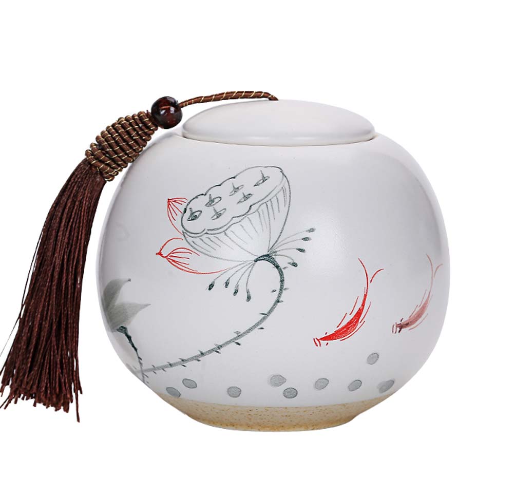 Picture of Panda Superstore KS-HOM3744111-ALAN00562 Hand Painted Design Ceramics Coffee Sugar Tea Canister Storage Jar - 004