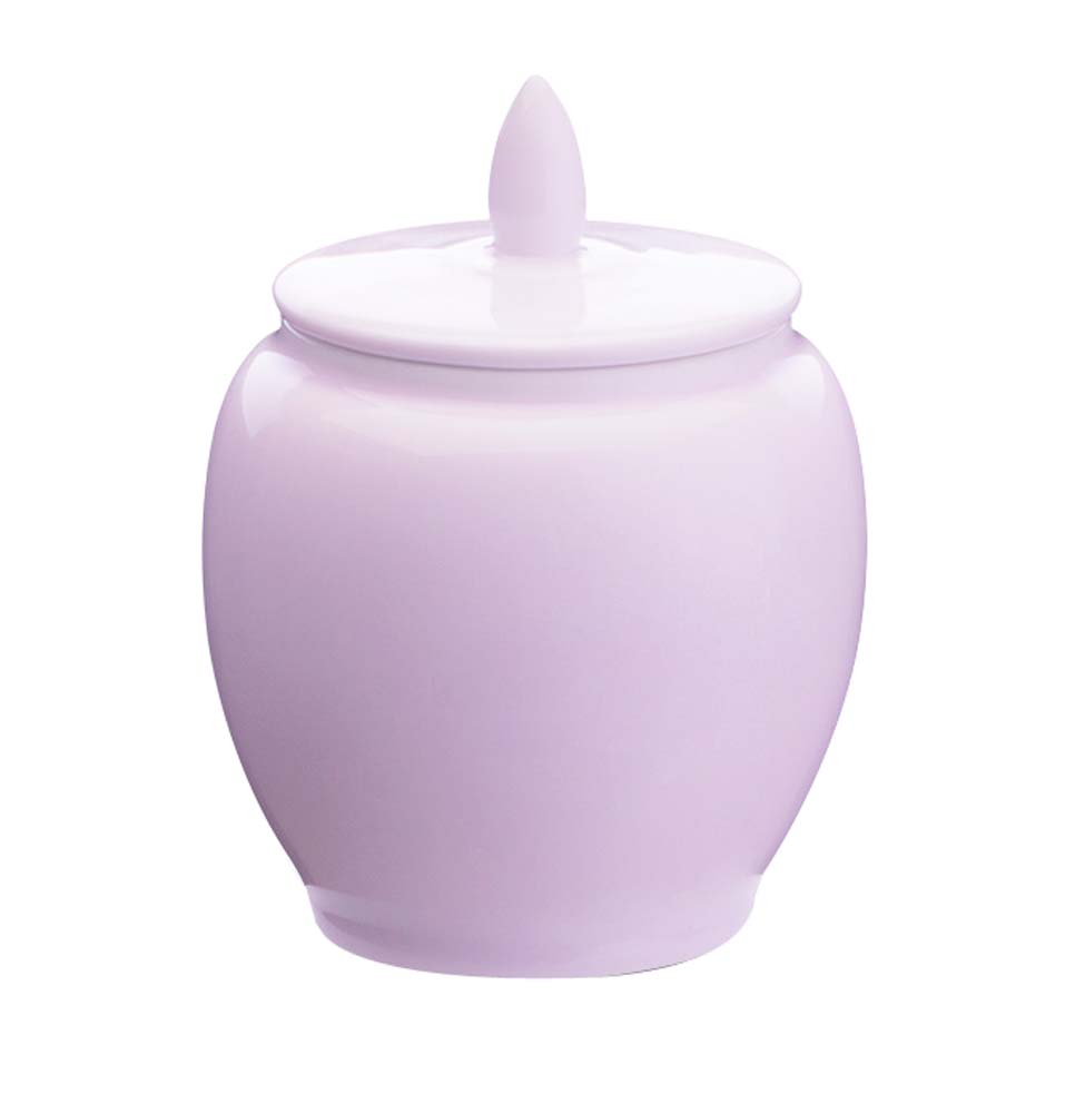 Picture of Panda Superstore KS-HOM3744111-ALAN00570 Portable Ceramic Tea Tin Seal Pot Tea Storage Container, Light Pink