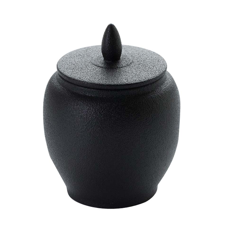 Picture of Panda Superstore KS-HOM3744111-ALAN00571 Portable Ceramic Tea Tin Seal Pot Tea Storage Container, Black