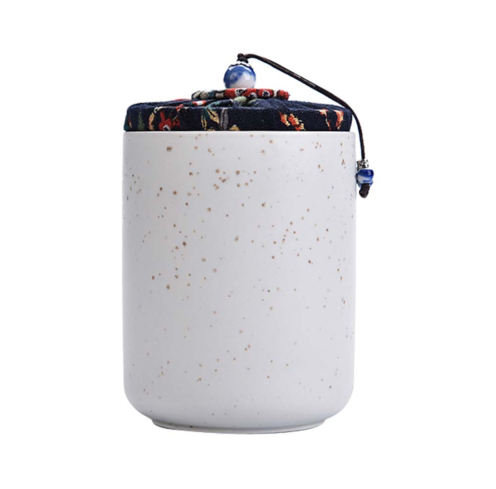 Picture of Panda Superstore KS-HOM3744111-ALAN01687 Chinese Style Ceramic Tea Caddy Loose Tea Canister for Home Office, Greyish White
