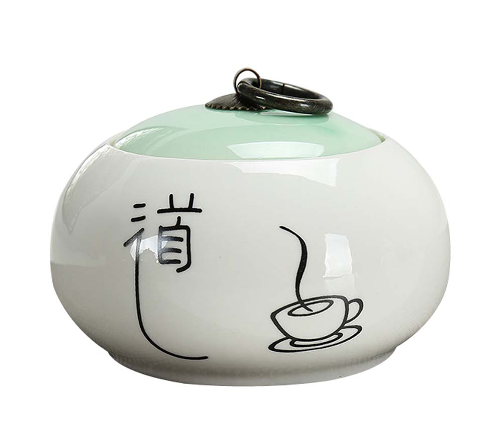 Picture of Panda Superstore KS-HOM3744111-ALAN01702 Portable Simple Tea Caddy Tea Canister Ceramic Storage Jar - NO.04