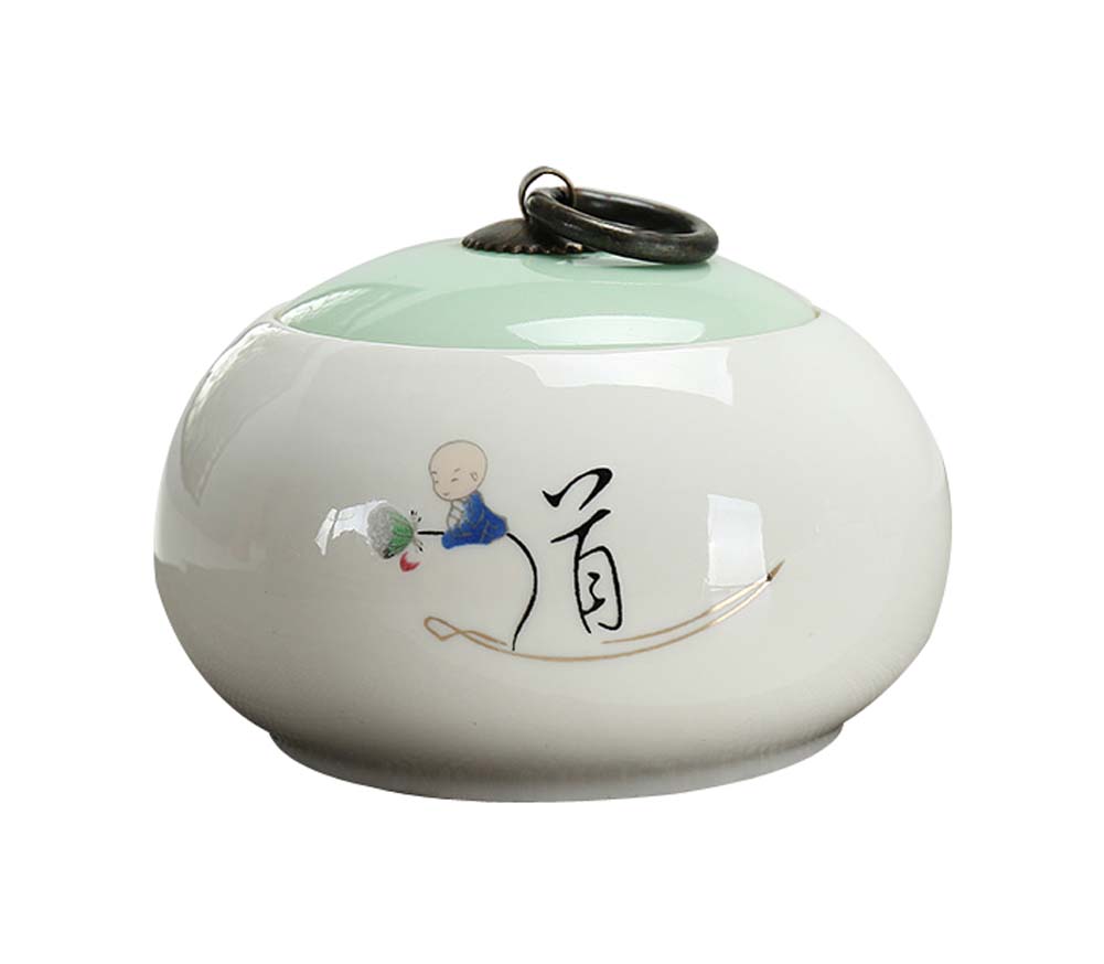 Picture of Panda Superstore KS-HOM3744111-ALAN01706 Portable Simple Tea Caddy Tea Canister Ceramic Storage Jar - NO.08
