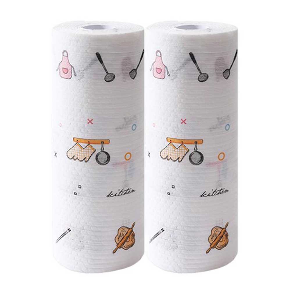 Disposable Dish Cleaning Cloth Kitchen Tissue Paper - 2 Rolls -  KD Marco de la cama, KD3688107