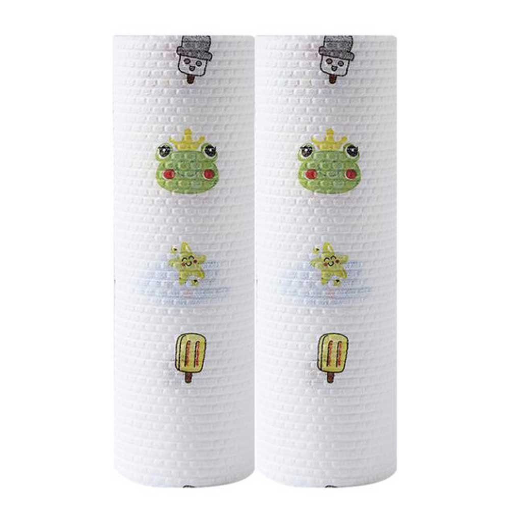 Disposable Dish Cloths Cleaning Towel Kitchen Tissue Paper, Frog - 2 Rolls -  KD Marco de la cama, KD3140733