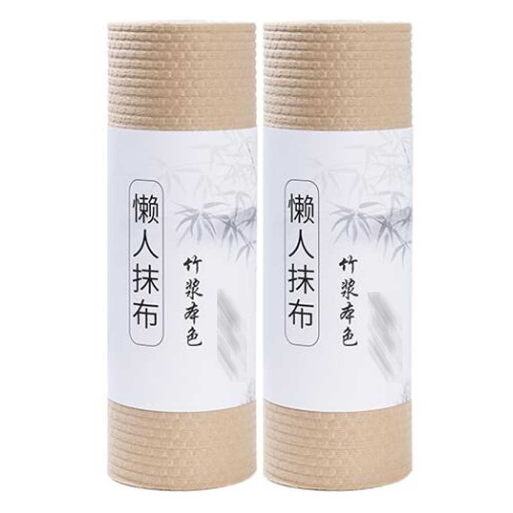 Bamboo Disposable Dish Cloths Cleaning Dry & Wet Oil Wash Cloth Kitchen Paper Towel - 2 Rolls -  KD Marco de la cama, KD3692391