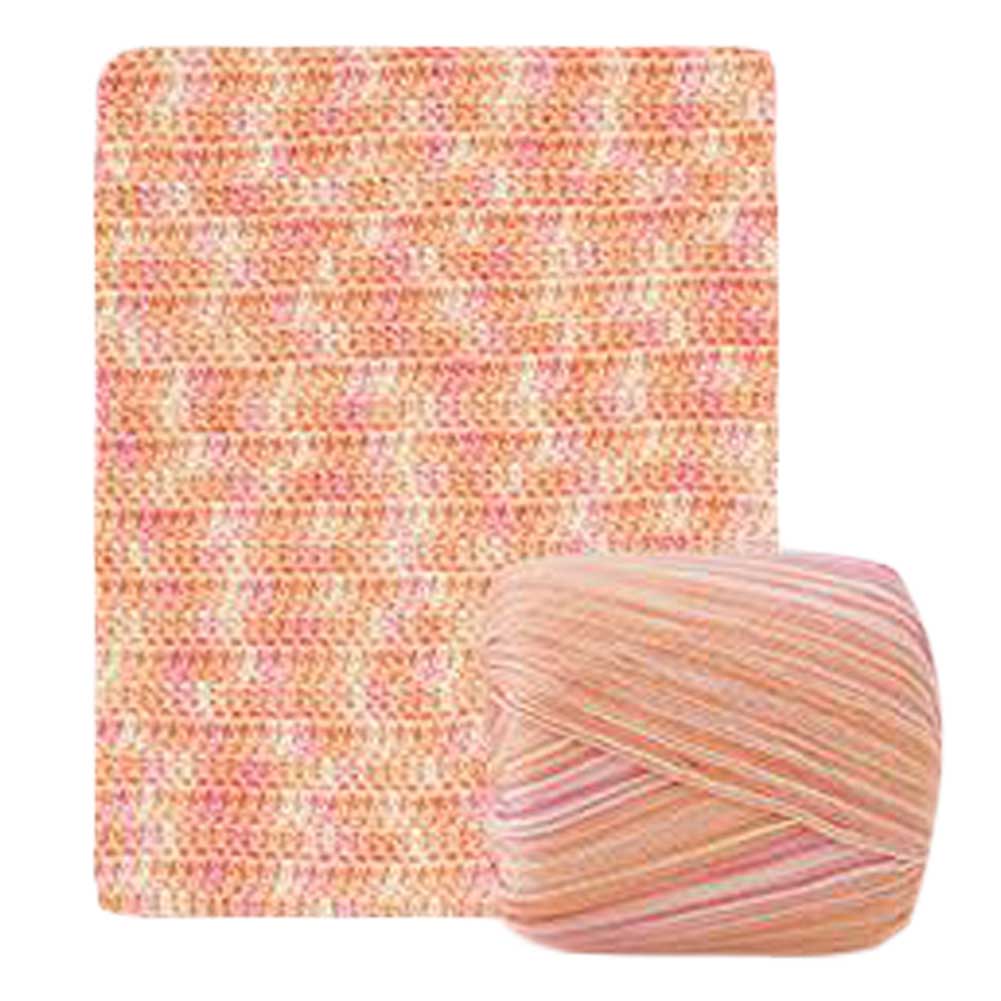 Picture of Panda Superstore PF-HOM262625011-DORIS00671-RP 1 Skein Dye Lace DIY Bouquet Knitting Yarn for Summer Hat&#44; Orange & Pink