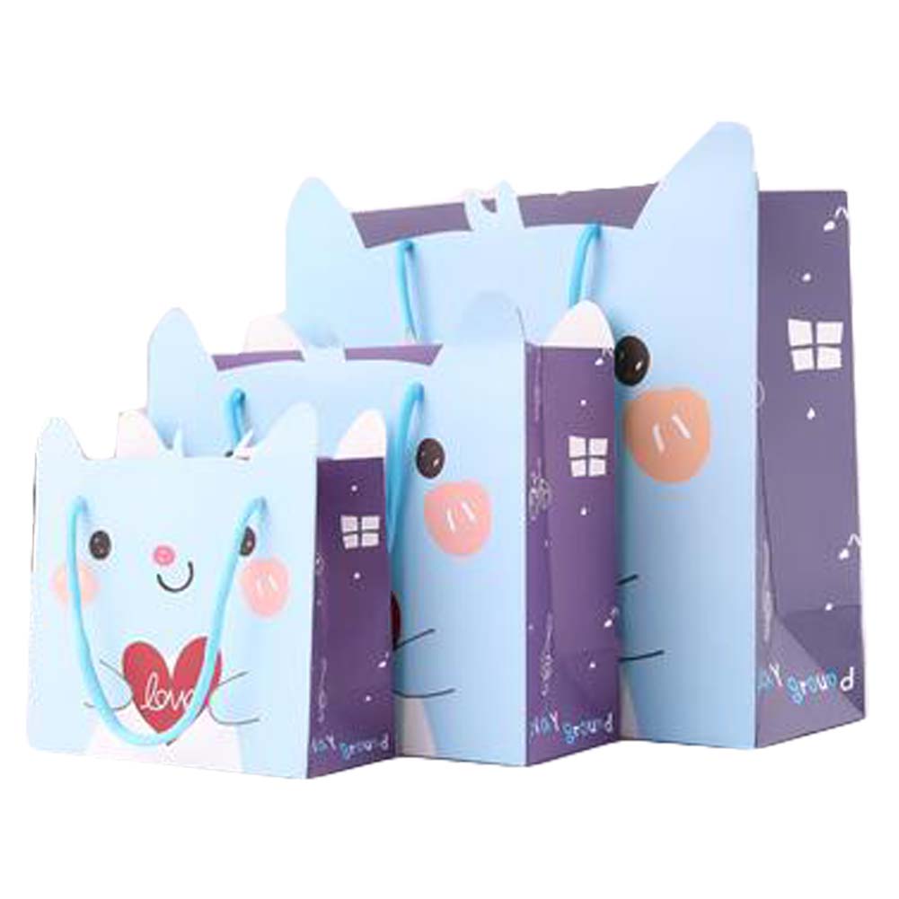 Picture of Panda Superstore PF-HOM303686011-DORIS00197-RP Cute Animals Party Present Paper Birthday Party Favor Gift Bags, Blue