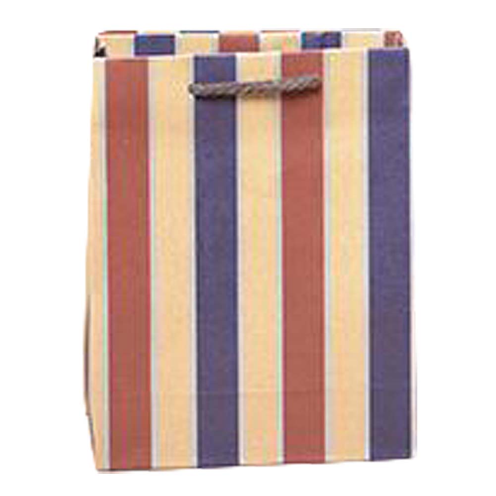 Picture of Panda Superstore PF-HOM303686011-DORIS00201-RP Striped Kraft Paper Shopping Boutique Gift Bags&#44; Blue & Red - 10 Piece