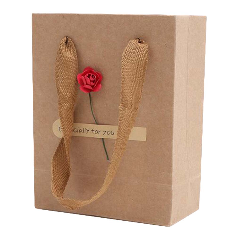 Picture of Panda Superstore PF-HOM303686011-DORIS00210-RP Rose Kraft Paper Party Favor Small Boutique Gift Bags - 15 Piece