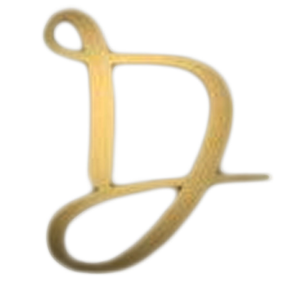 Brass House Address Hardware Modern House Number Mailbox Letters Decorative Signs - House Letters D