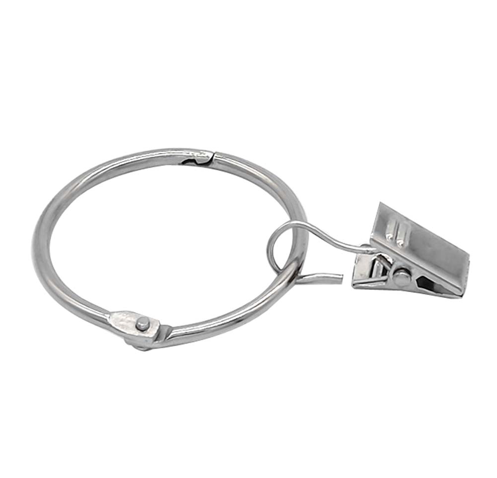 Practical Metal Curtain Rings with Clips, Internal Diameter 5 cm & 1.97 in. - 20 Piece