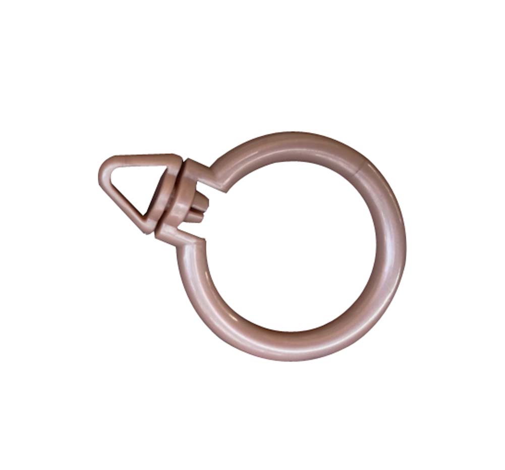 Classic Curtain Accessory Plastic Curtain Hanger Rings, Internal Diameter 3.7 cm, Rose Gold - Set of 30