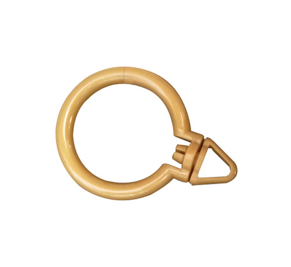 Classic Curtain Accessory Plastic Curtain Hanger Rings, Internal Diameter 3.7 cm, Gold - Set of 30