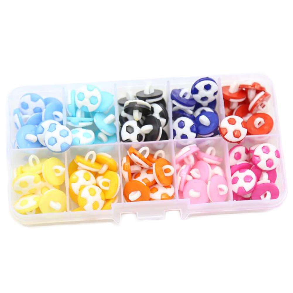 Picture of Panda Superstore PF-HOM13761871-DORIS00212-RP Multicolor Football Plastic Sewing DIY Art Painting Button - 100 Piece