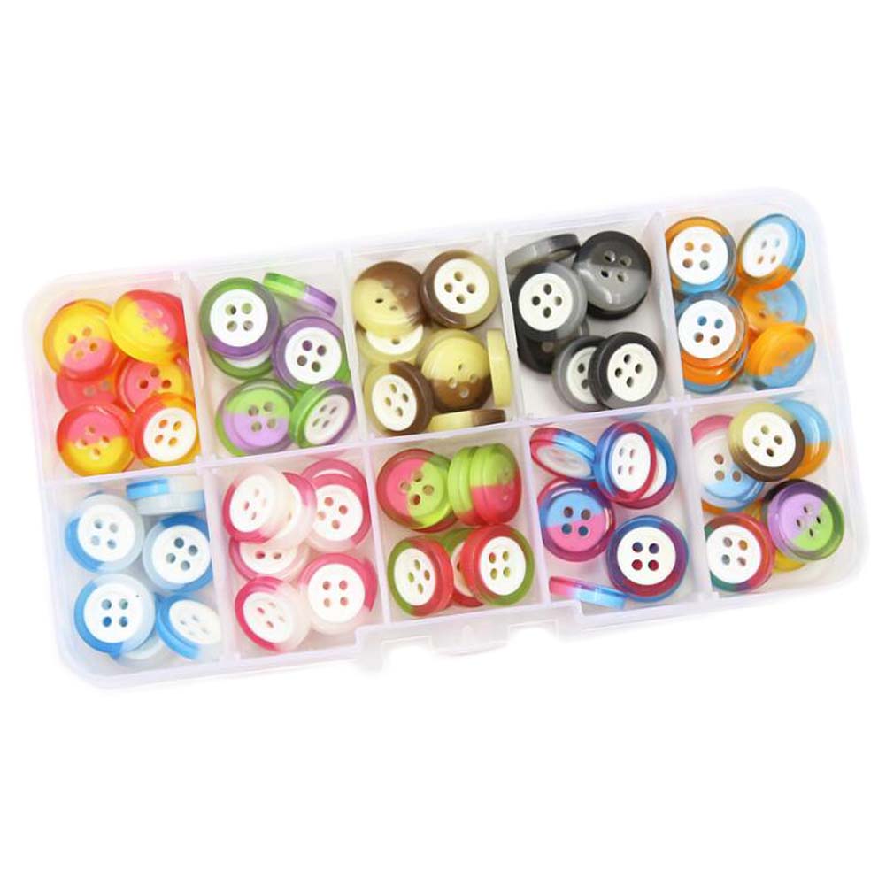 Picture of Panda Superstore PF-HOM13761871-DORIS00215-RP Candy Color Resin Round DIY Sewing Art Making Kit Buttons - 100 Piece